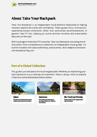 example page 1 from our offline Travel Guide for Equatorial Guinea